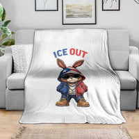 Cool Bunny Ice Out Throw Blanket Puerto Rican Flag Hoodie Outfit Vibes Boricua