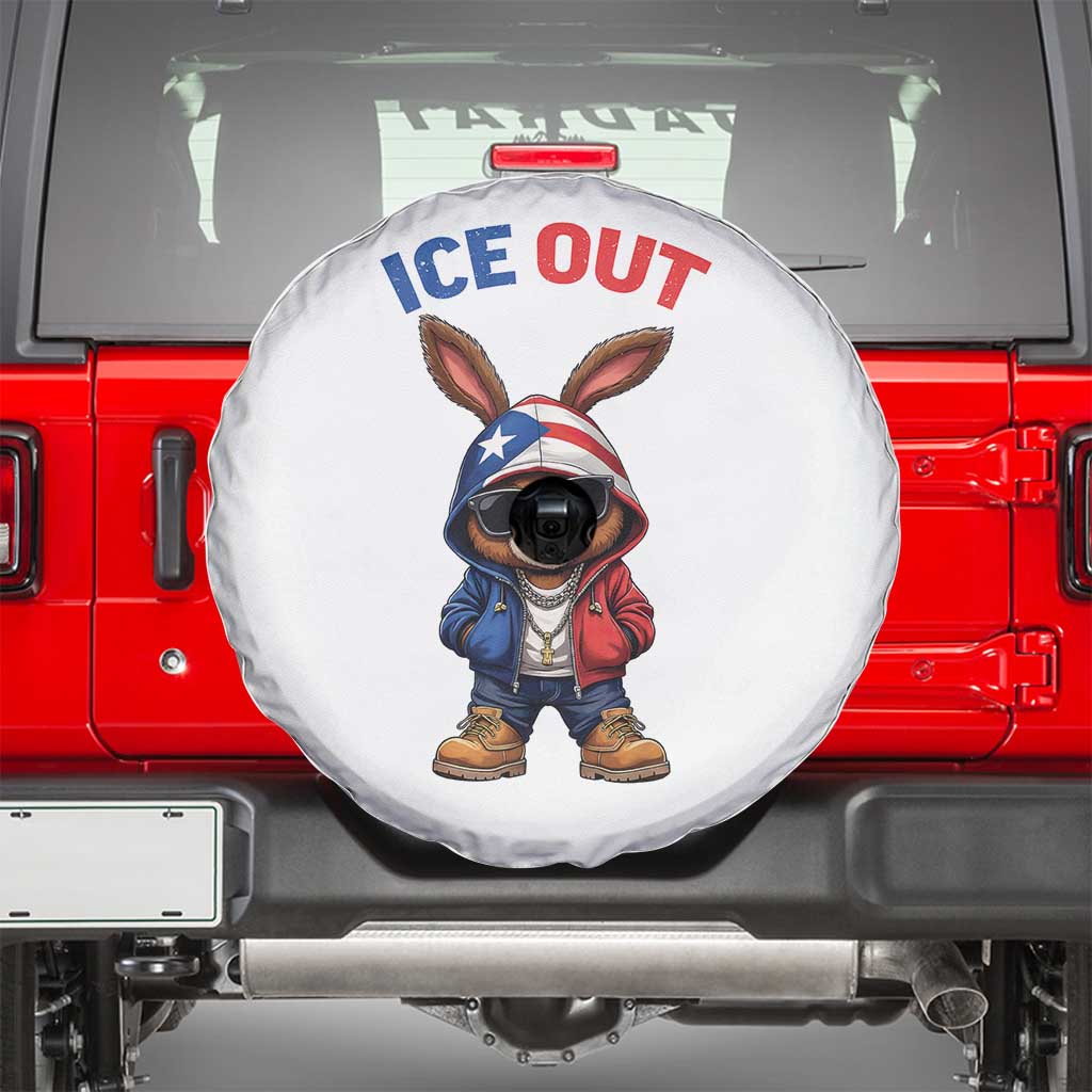 Cool Bunny Ice Out Spare Tire Cover Puerto Rican Flag Hoodie Outfit Vibes Boricua