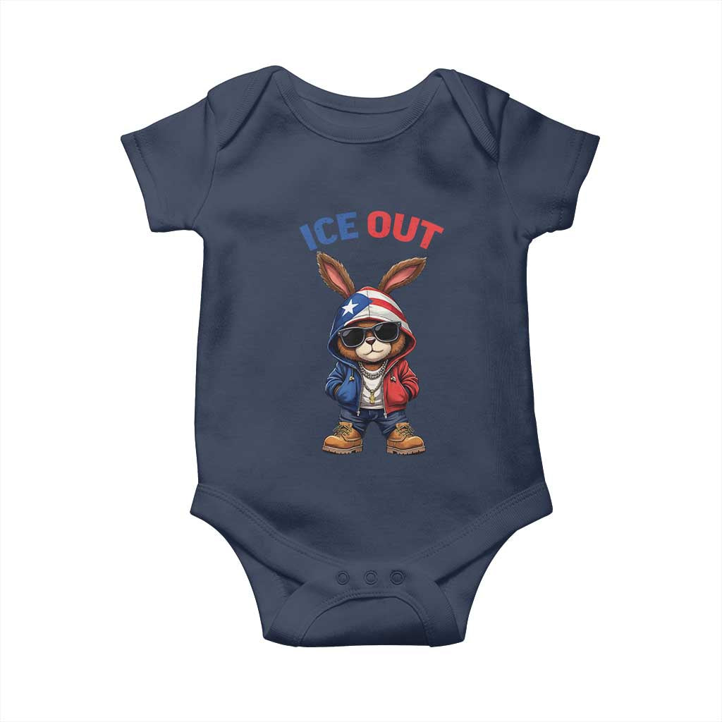 Cool Bunny Ice Out Baby Onesie Puerto Rican Flag Hoodie Outfit Vibes Boricua