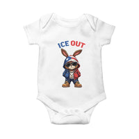 Cool Bunny Ice Out Baby Onesie Puerto Rican Flag Hoodie Outfit Vibes Boricua