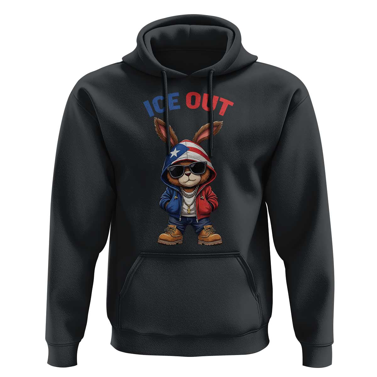 Cool Bunny Ice Out Hoodie Puerto Rican Flag Hoodie Outfit Vibes Boricua