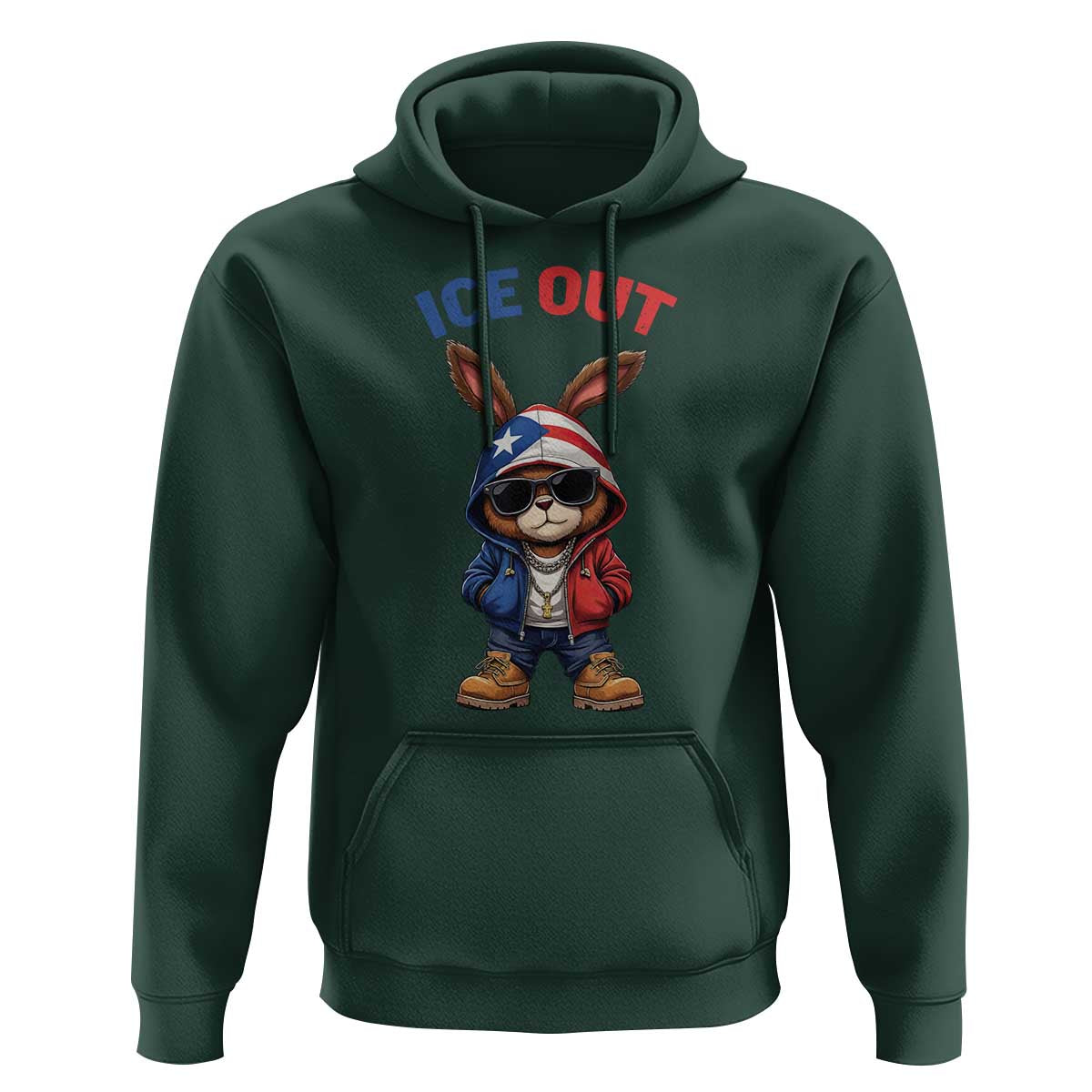 Cool Bunny Ice Out Hoodie Puerto Rican Flag Hoodie Outfit Vibes Boricua