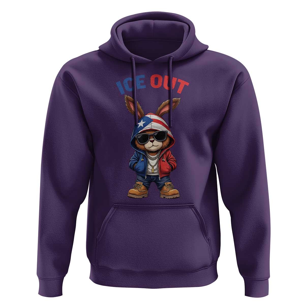 Cool Bunny Ice Out Hoodie Puerto Rican Flag Hoodie Outfit Vibes Boricua
