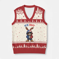 Cool Bunny Ice Out V-Neck Knit Sweater Vest Puerto Rican Flag Hoodie Outfit Vibes Boricua