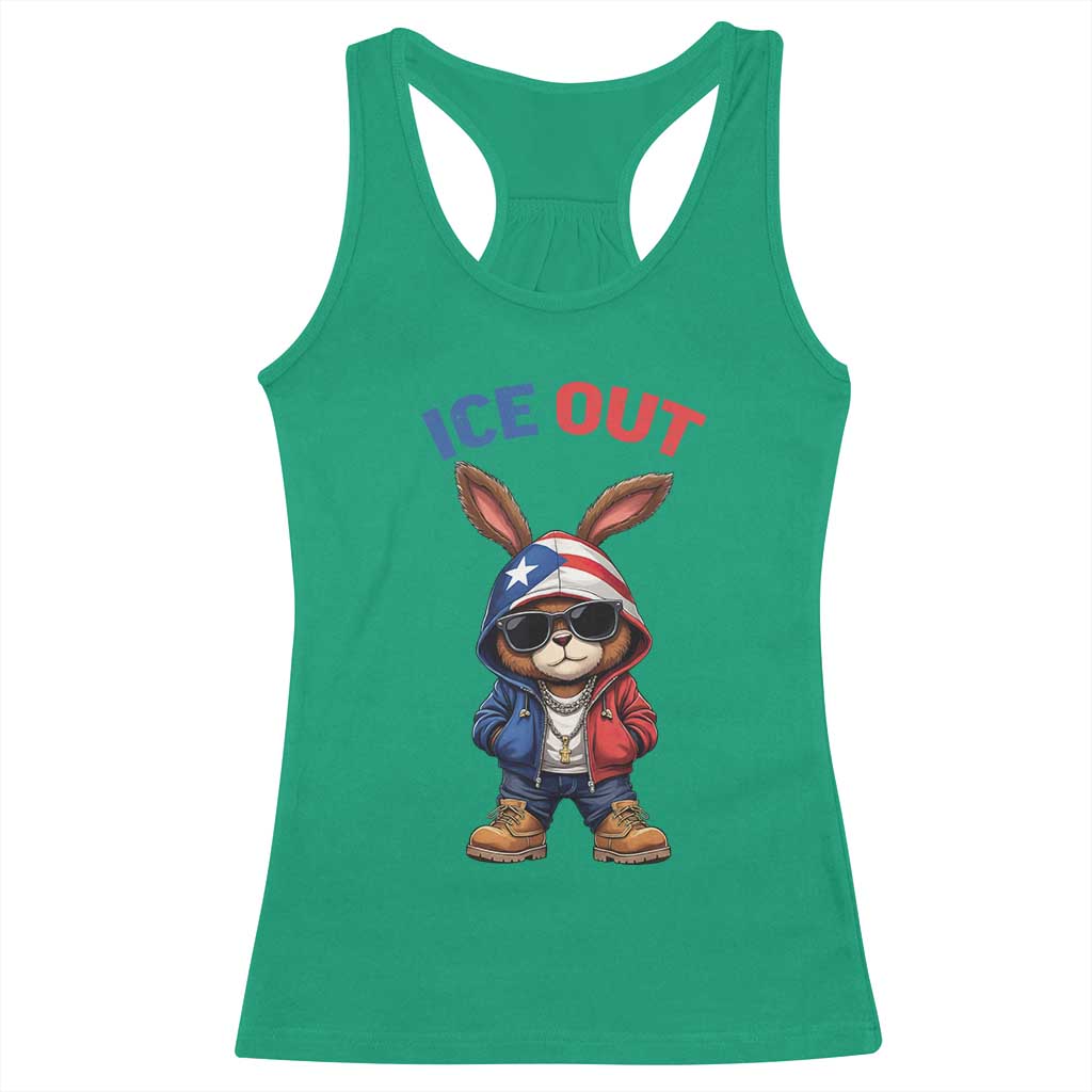 Cool Bunny Ice Out Racerback Tank Top Puerto Rican Flag Hoodie Outfit Vibes Boricua
