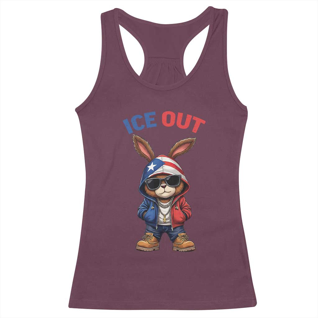 Cool Bunny Ice Out Racerback Tank Top Puerto Rican Flag Hoodie Outfit Vibes Boricua