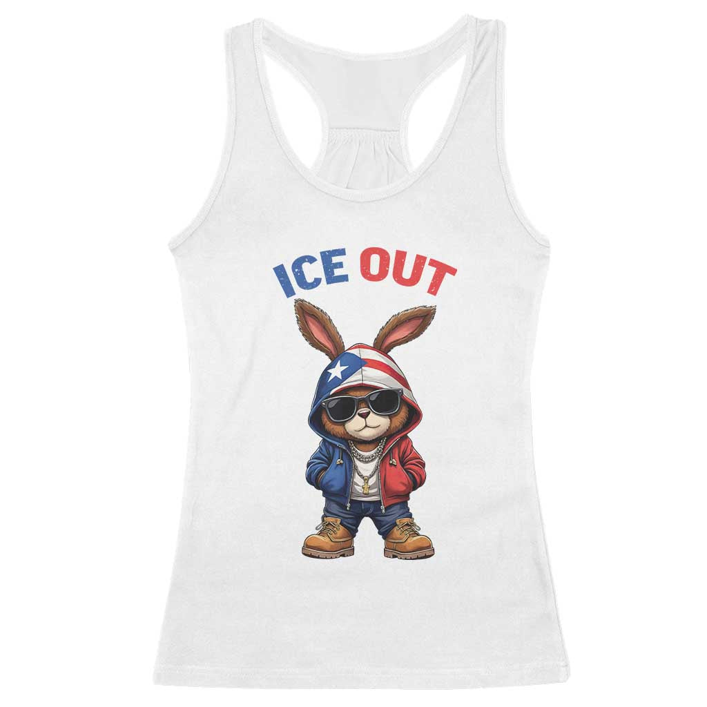 Cool Bunny Ice Out Racerback Tank Top Puerto Rican Flag Hoodie Outfit Vibes Boricua