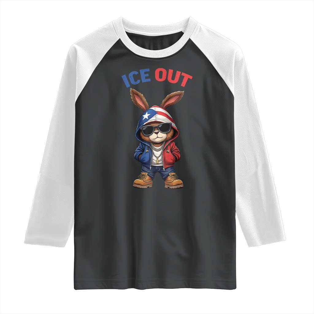 Cool Bunny Ice Out Raglan Shirt Puerto Rican Flag Hoodie Outfit Vibes Boricua