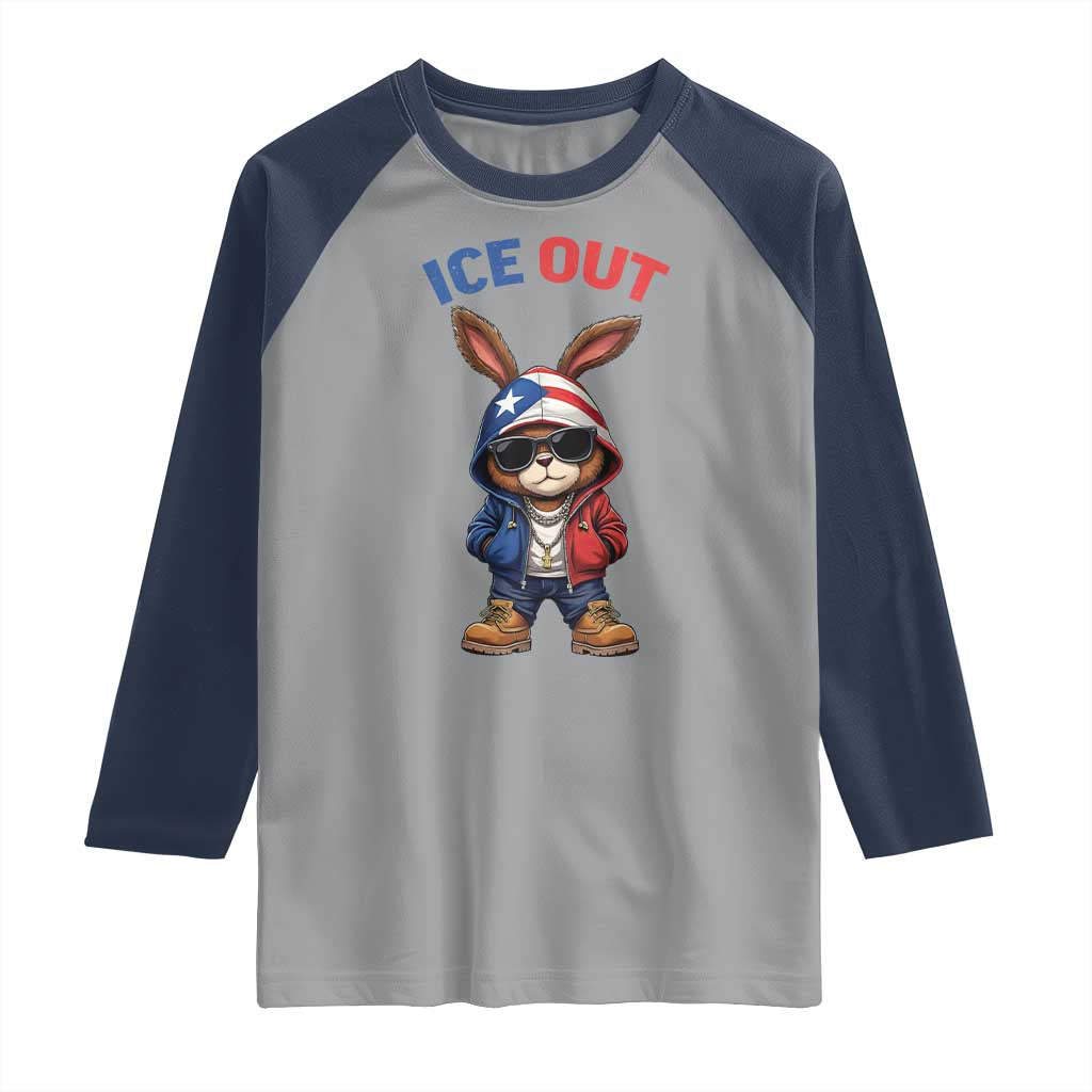 Cool Bunny Ice Out Raglan Shirt Puerto Rican Flag Hoodie Outfit Vibes Boricua