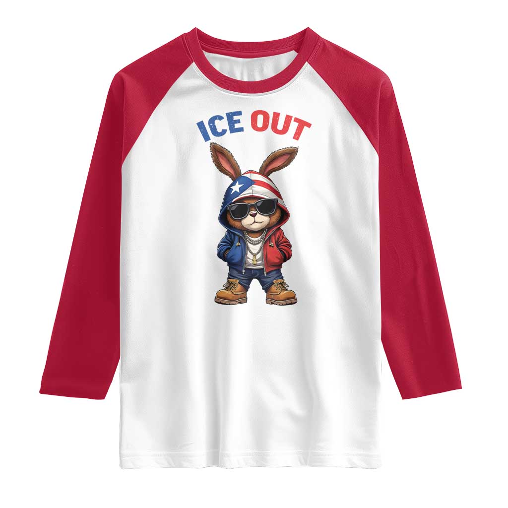 Cool Bunny Ice Out Raglan Shirt Puerto Rican Flag Hoodie Outfit Vibes Boricua