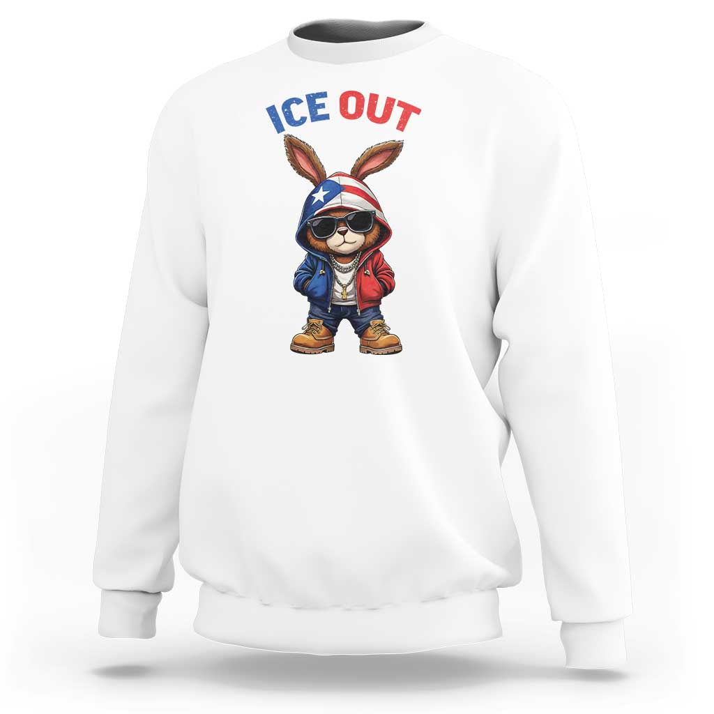 Cool Bunny Ice Out Sweatshirt Puerto Rican Flag Hoodie Outfit Vibes Boricua
