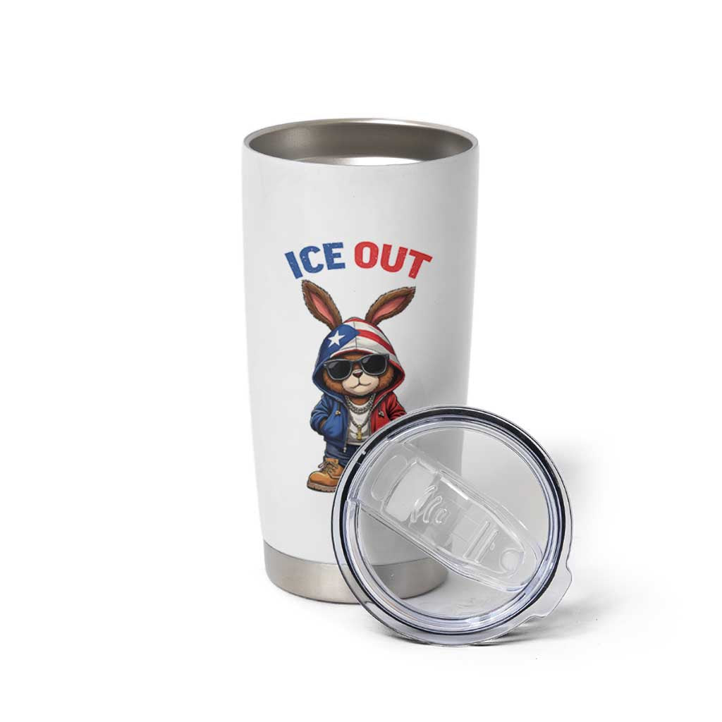 Cool Bunny Ice Out Tumbler Cup Puerto Rican Flag Hoodie Outfit Vibes Boricua