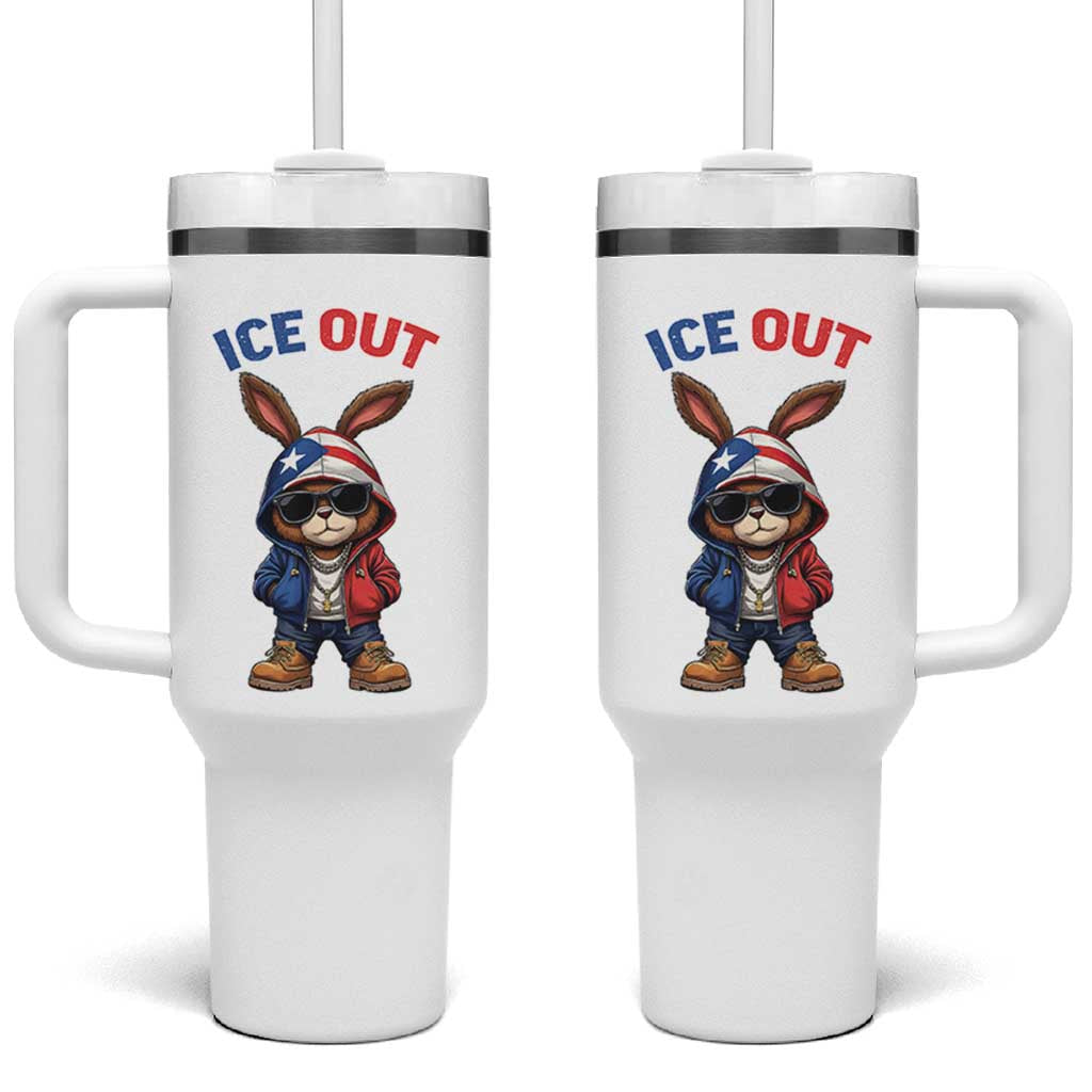 Cool Bunny Ice Out Tumbler With Handle Puerto Rican Flag Hoodie Outfit Vibes Boricua