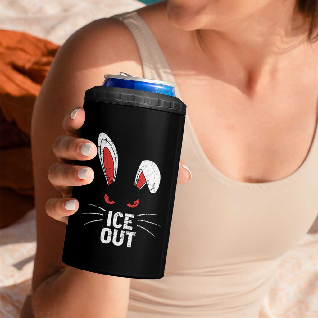 Bunny Ice Out 4 in 1 Can Cooler Tumbler Resist FDT Anti Immigration Enforcement
