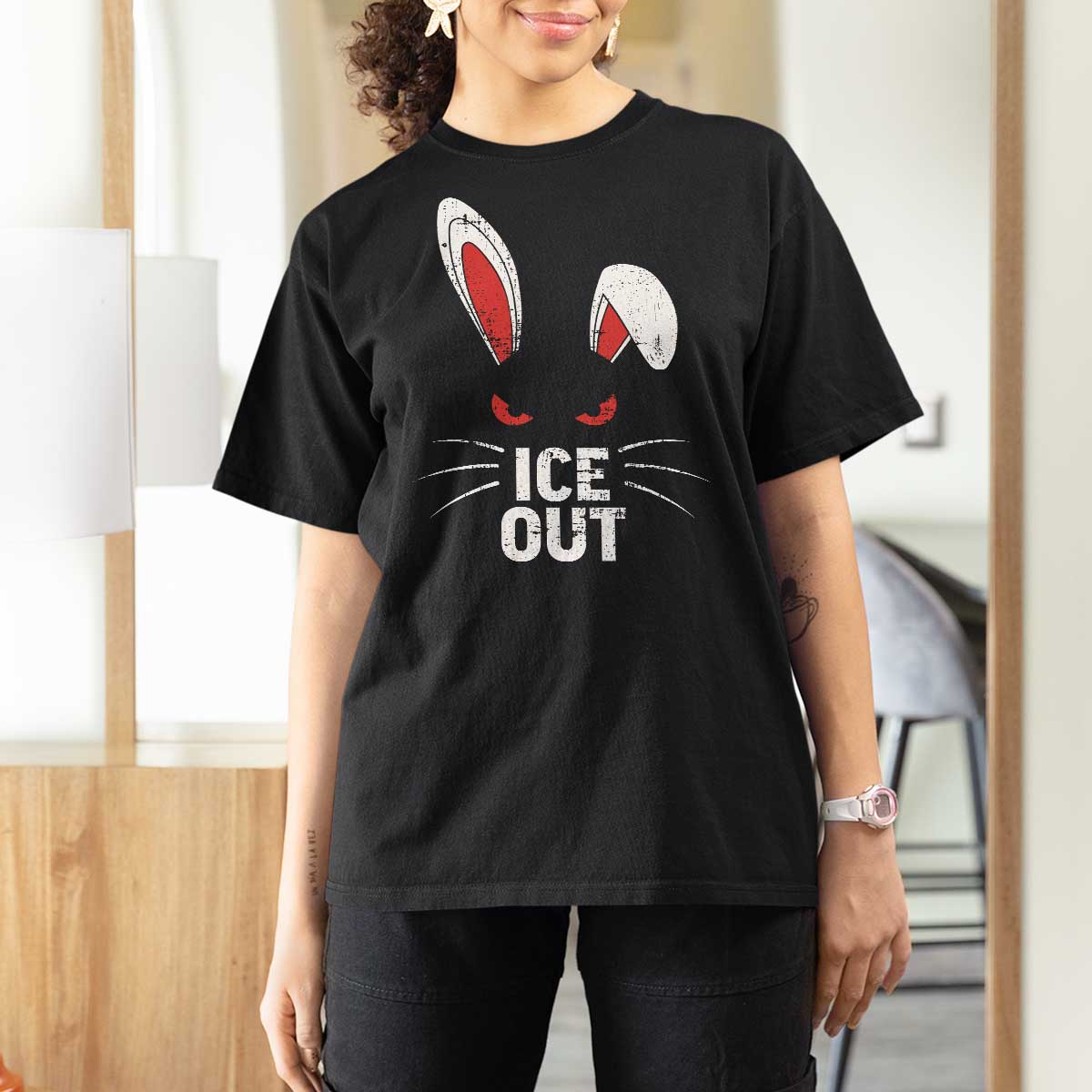 Bunny Ice Out T Shirt For Women Resist FDT Anti Immigration Enforcement
