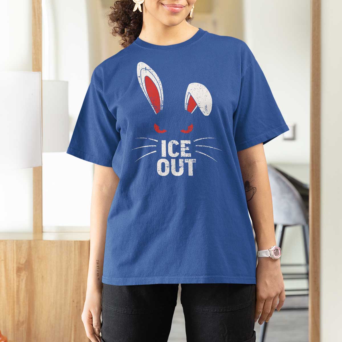 Bunny Ice Out T Shirt For Women Resist FDT Anti Immigration Enforcement
