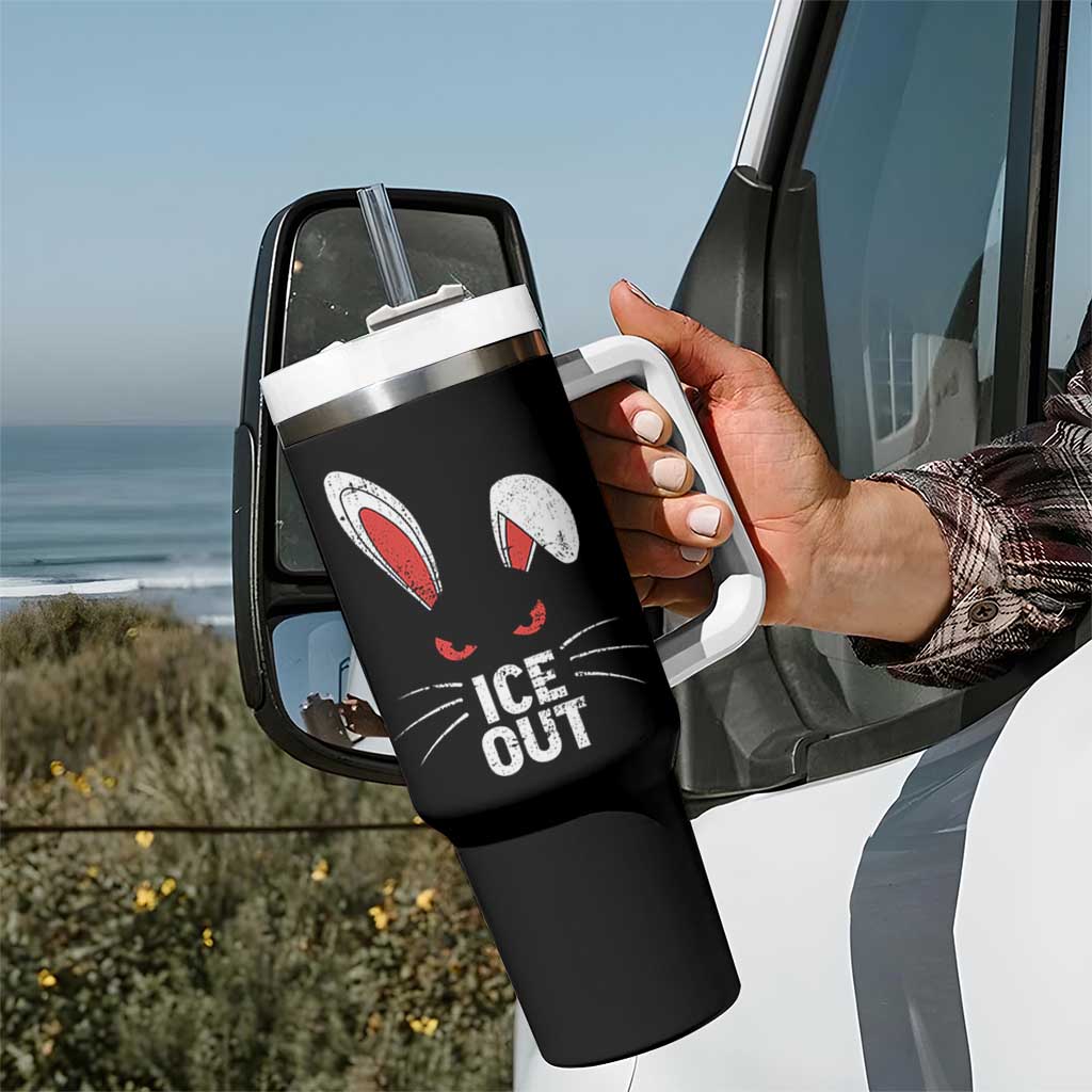 Bunny Ice Out Tumbler With Handle Resist FDT Anti Immigration Enforcement