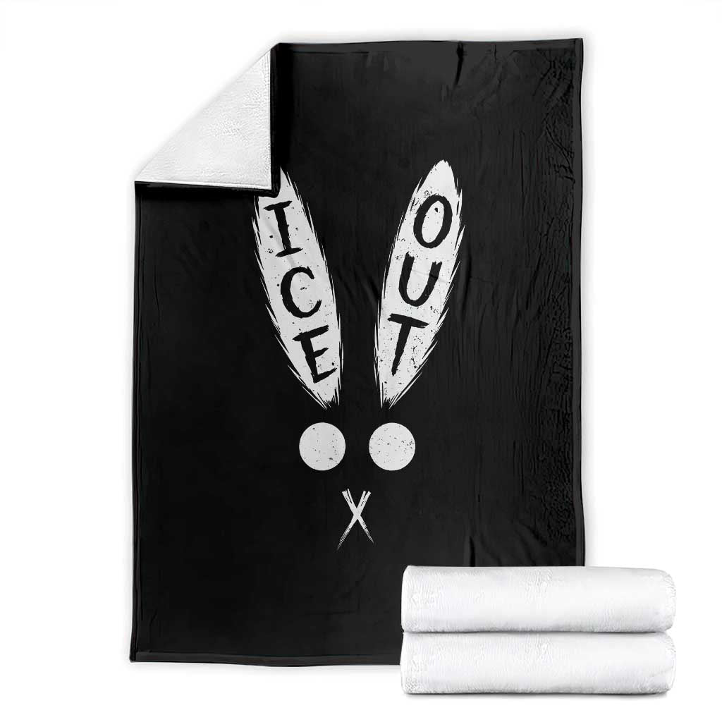 Bunny Bad Ice Out Throw Blanket Rabbit FDT Anti Immigration Enforcement