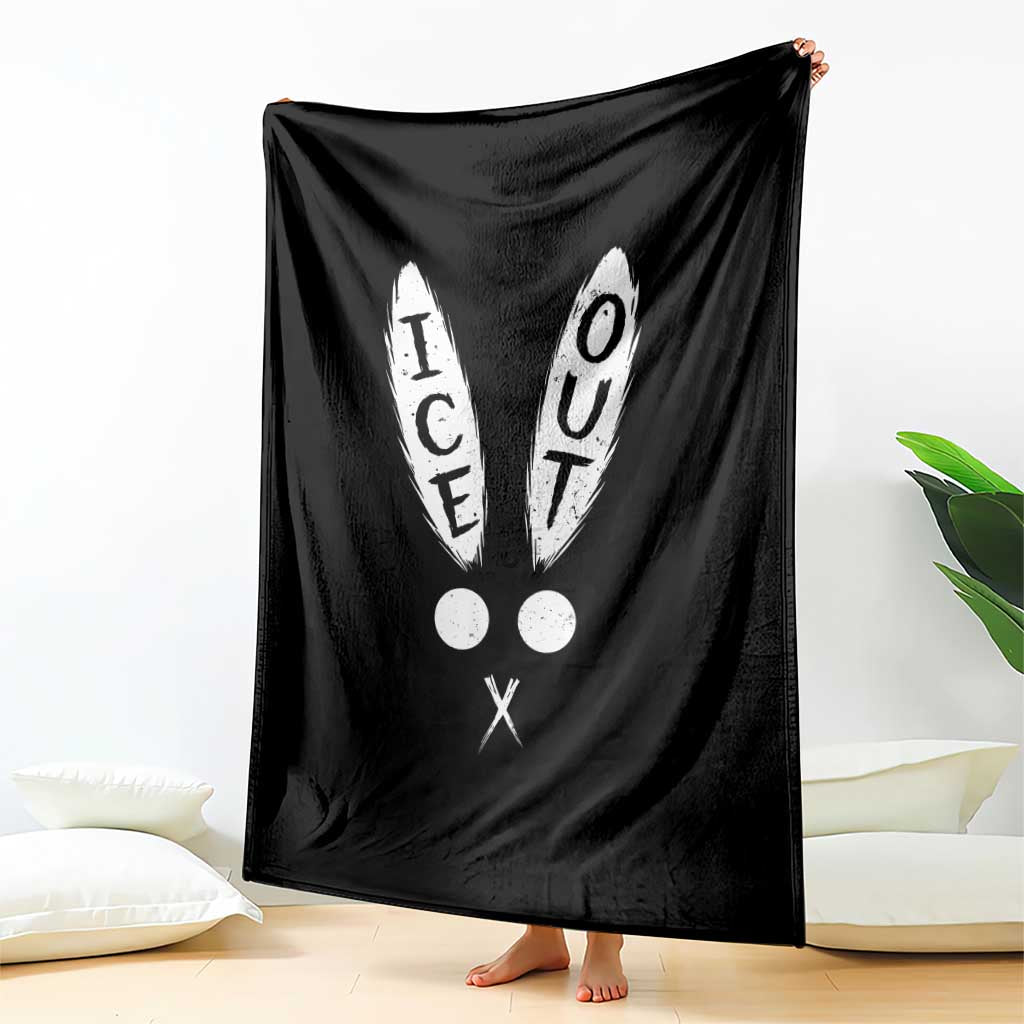 Bunny Bad Ice Out Throw Blanket Rabbit FDT Anti Immigration Enforcement