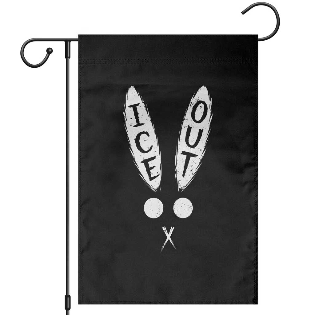 Bunny Bad Ice Out Garden Flag Rabbit FDT Anti Immigration Enforcement