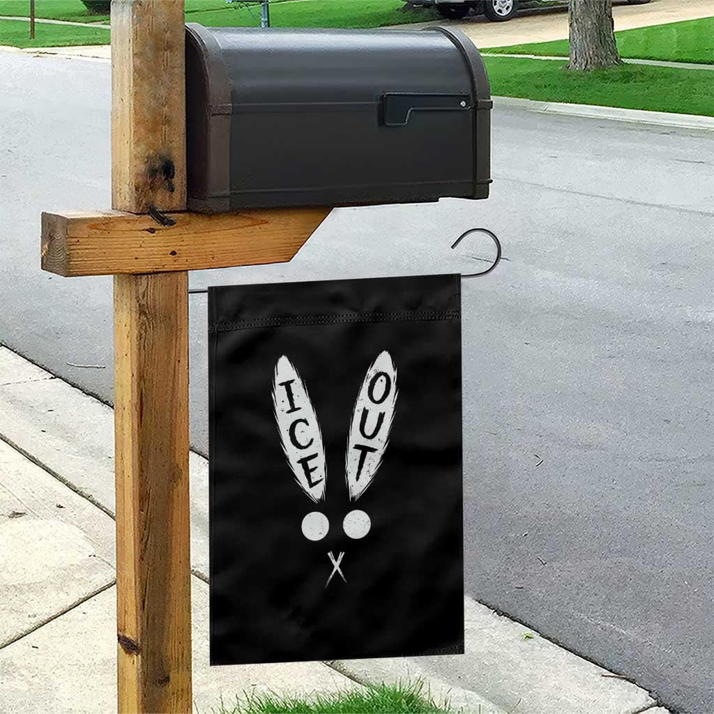 Bunny Bad Ice Out Garden Flag Rabbit FDT Anti Immigration Enforcement