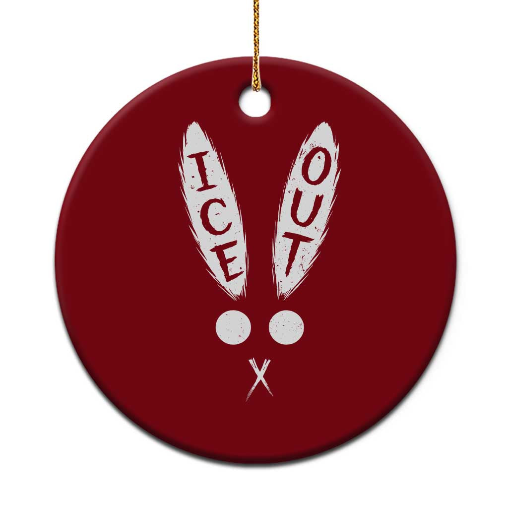 Bunny Bad Ice Out Ceramic Ornament Rabbit FDT Anti Immigration Enforcement