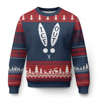 Bunny Bad Ice Out Ugly Christmas Sweater Rabbit FDT Anti Immigration Enforcement
