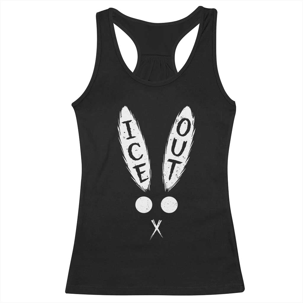 Bunny Bad Ice Out Racerback Tank Top Rabbit FDT Anti Immigration Enforcement