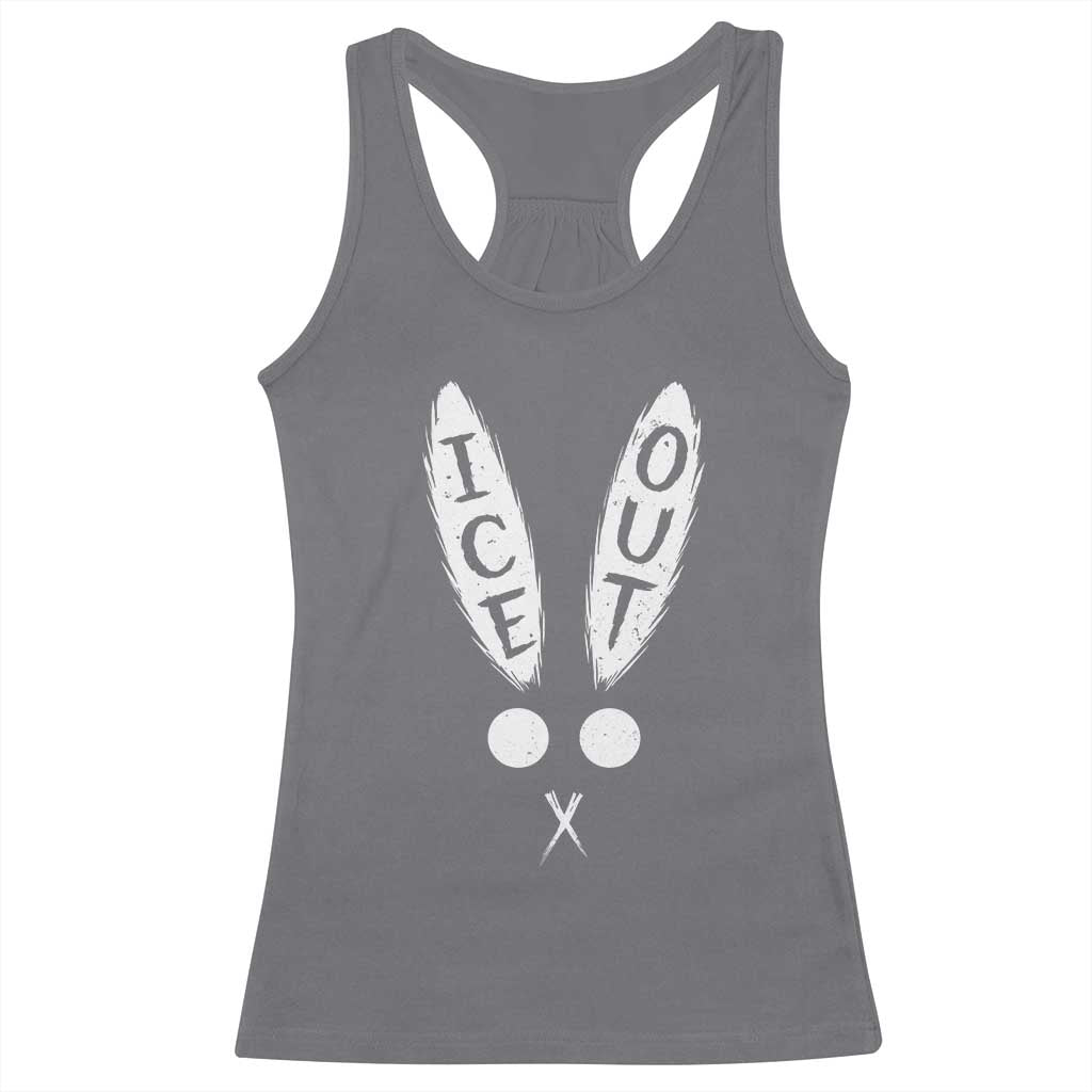 Bunny Bad Ice Out Racerback Tank Top Rabbit FDT Anti Immigration Enforcement