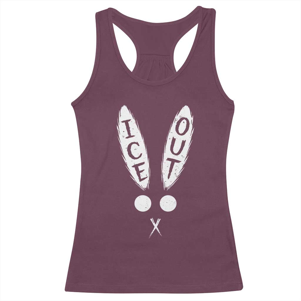 Bunny Bad Ice Out Racerback Tank Top Rabbit FDT Anti Immigration Enforcement