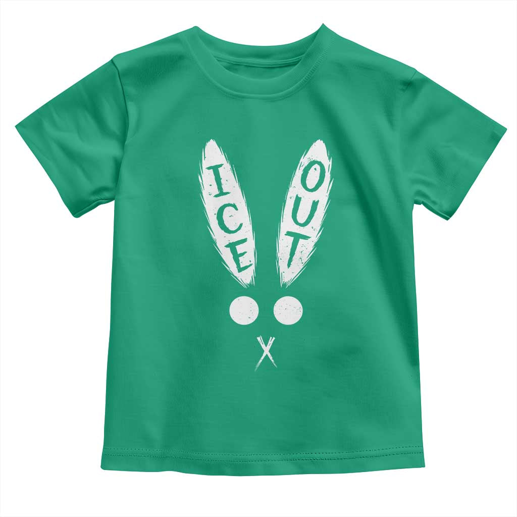 Bunny Bad Ice Out Toddler T Shirt Rabbit FDT Anti Immigration Enforcement