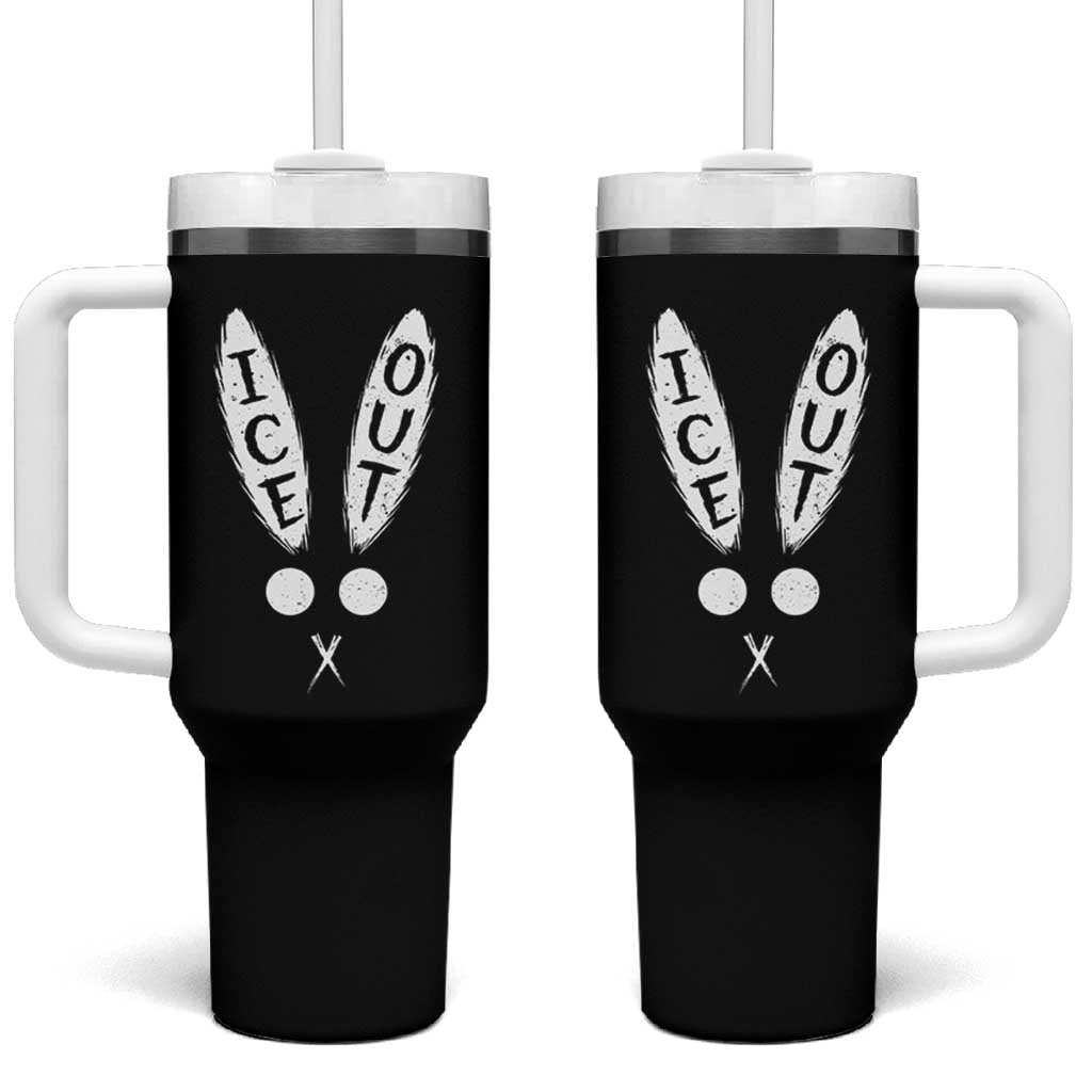 Bunny Bad Ice Out Tumbler With Handle Rabbit FDT Anti Immigration Enforcement