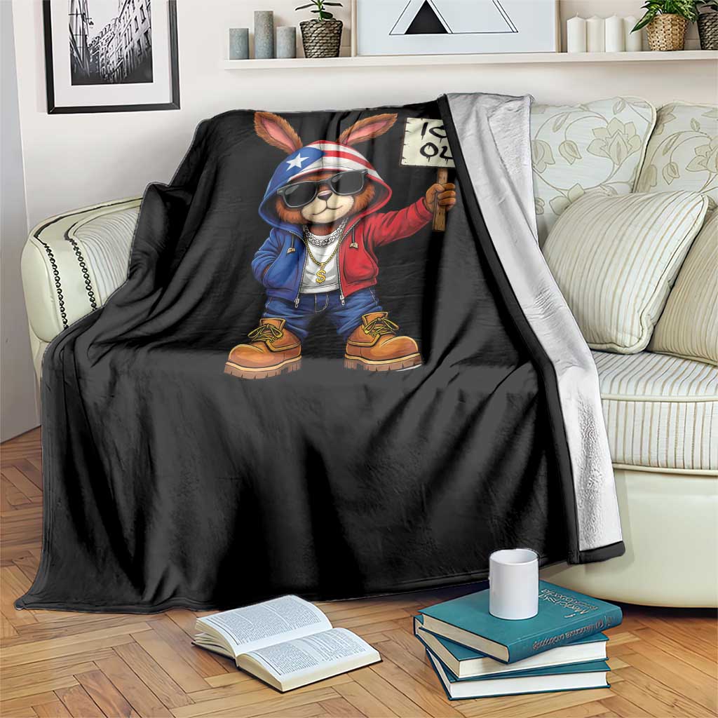 Bunny Ice Out Throw Blanket Protest Equality Puerto Rican Flag Hoodie