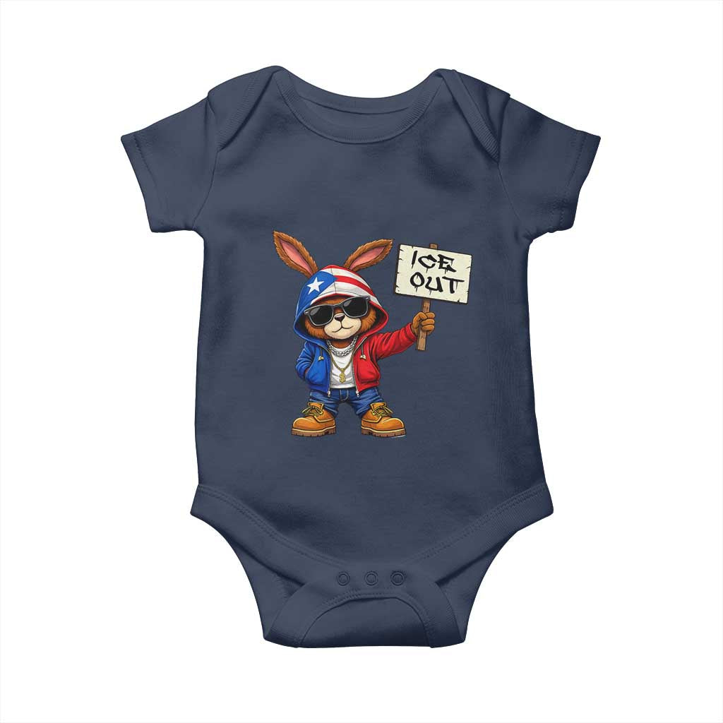 Bunny Ice Out Baby Onesie Protest Equality Puerto Rican Flag Hoodie
