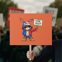 Bunny Ice Out Protest Sign Protest Equality Puerto Rican Flag Hoodie