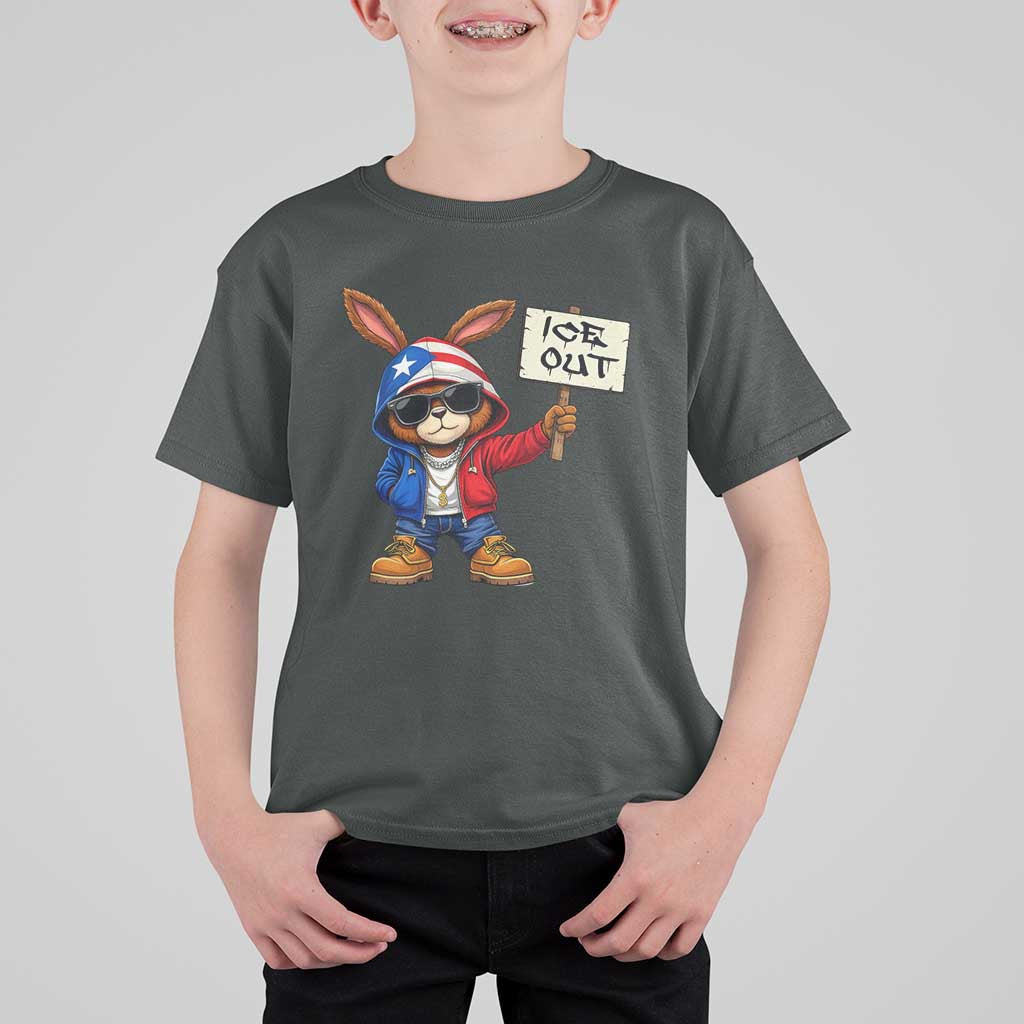 Bunny Ice Out T Shirt For Kid Protest Equality Puerto Rican Flag Hoodie