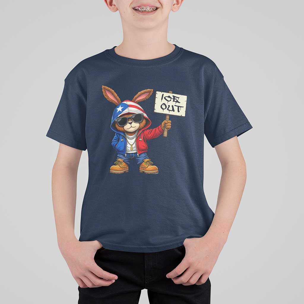 Bunny Ice Out T Shirt For Kid Protest Equality Puerto Rican Flag Hoodie