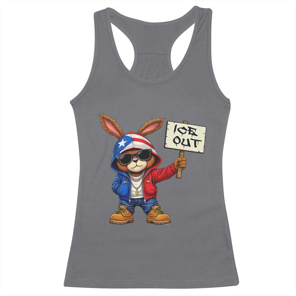 Bunny Ice Out Racerback Tank Top Protest Equality Puerto Rican Flag Hoodie
