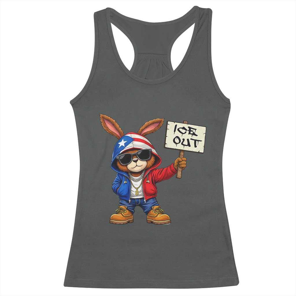 Bunny Ice Out Racerback Tank Top Protest Equality Puerto Rican Flag Hoodie