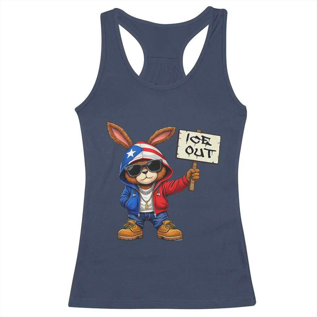 Bunny Ice Out Racerback Tank Top Protest Equality Puerto Rican Flag Hoodie
