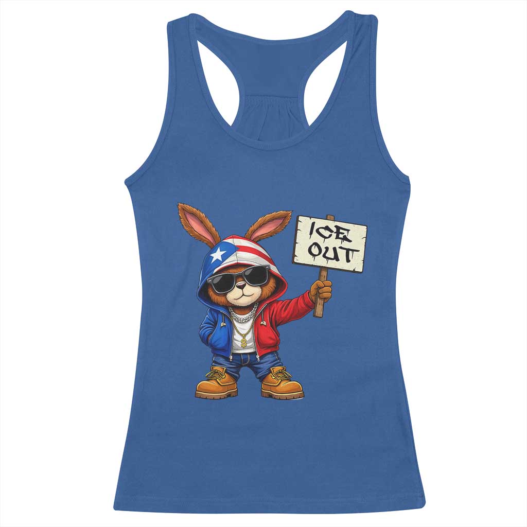 Bunny Ice Out Racerback Tank Top Protest Equality Puerto Rican Flag Hoodie