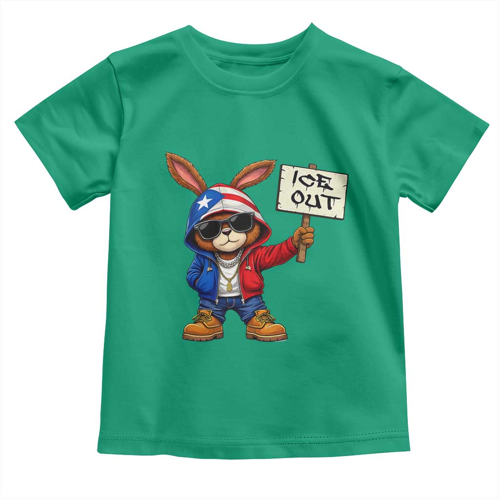 Bunny Ice Out Toddler T Shirt Protest Equality Puerto Rican Flag Hoodie