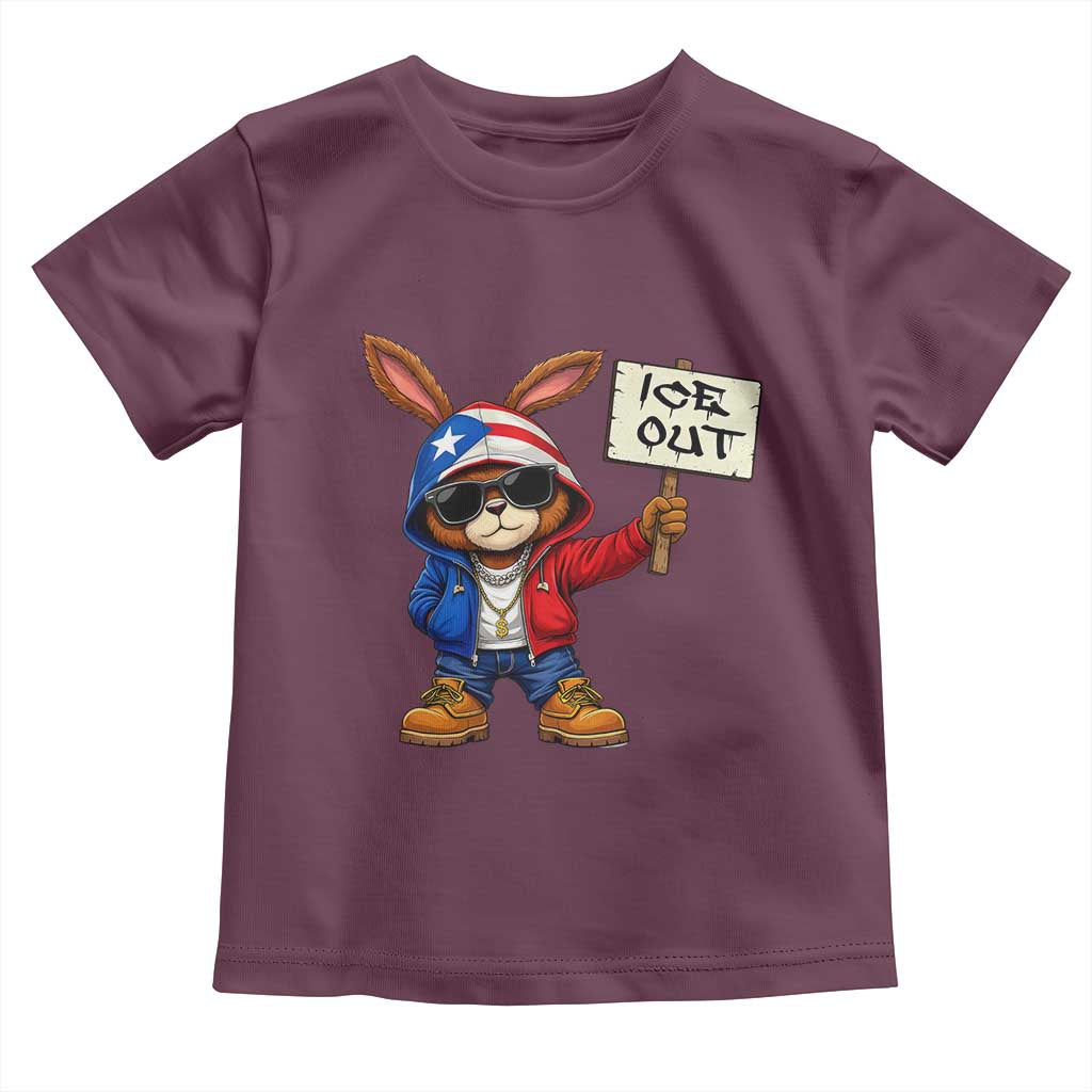 Bunny Ice Out Toddler T Shirt Protest Equality Puerto Rican Flag Hoodie