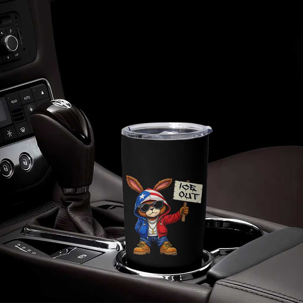 Bunny Ice Out Tumbler Cup Protest Equality Puerto Rican Flag Hoodie