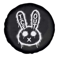 Cool Bunny Ice Out Spare Tire Cover Graffiti Style Rabbit FDT Anti Immigration Enforcement