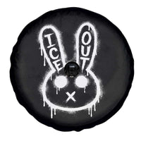 Cool Bunny Ice Out Spare Tire Cover Graffiti Style Rabbit FDT Anti Immigration Enforcement
