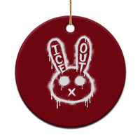 Cool Bunny Ice Out Ceramic Ornament Graffiti Style Rabbit FDT Anti Immigration Enforcement