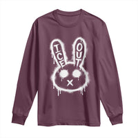 Cool Bunny Ice Out Long Sleeve Shirt Graffiti Style Rabbit FDT Anti Immigration Enforcement