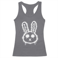 Cool Bunny Ice Out Racerback Tank Top Graffiti Style Rabbit FDT Anti Immigration Enforcement