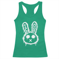 Cool Bunny Ice Out Racerback Tank Top Graffiti Style Rabbit FDT Anti Immigration Enforcement